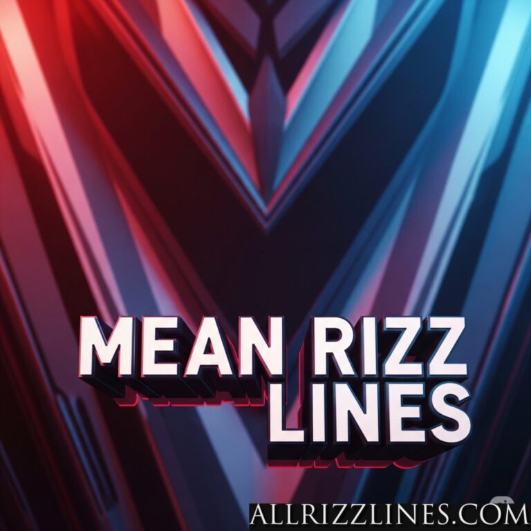 Mean Rizz Lines: Flirting with a Bite!