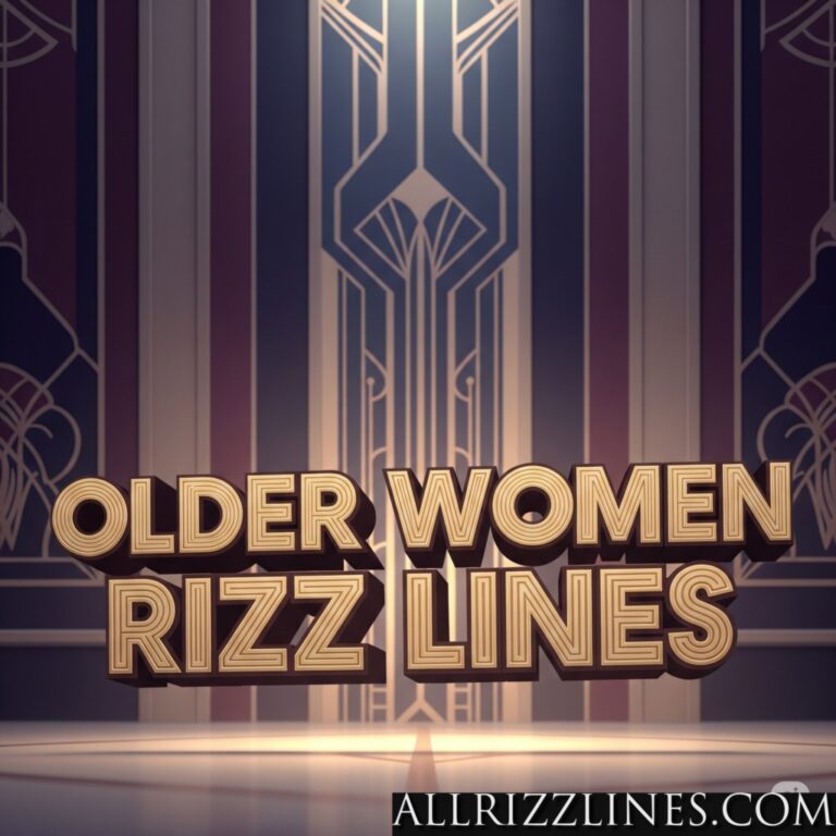Older Women Rizz Lines