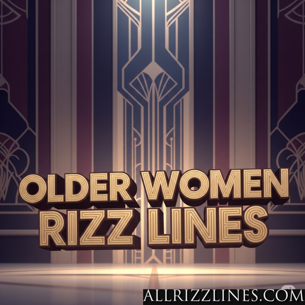 Older Women Rizz Lines