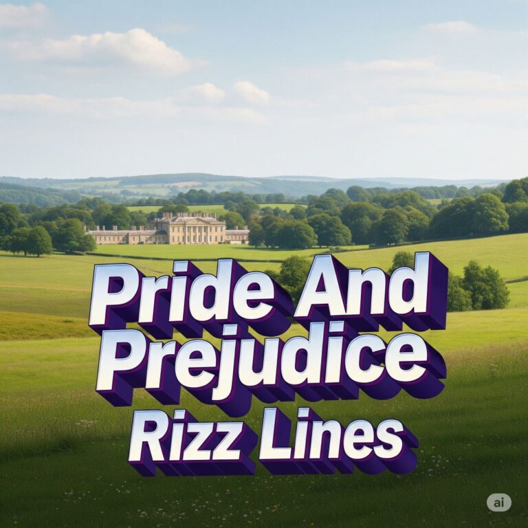 Pride and Prejudice Rizz Lines
