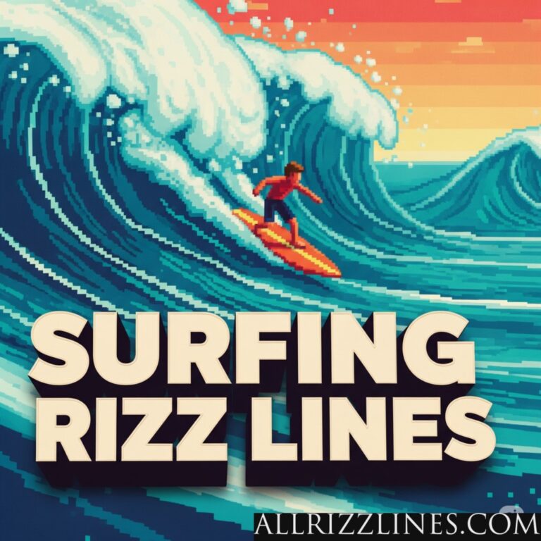 Surfing Rizz Lines: Catching Waves and Riding into Hearts!