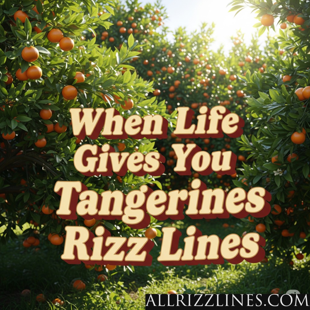 When Life Gives You Tangerines Rizz Lines